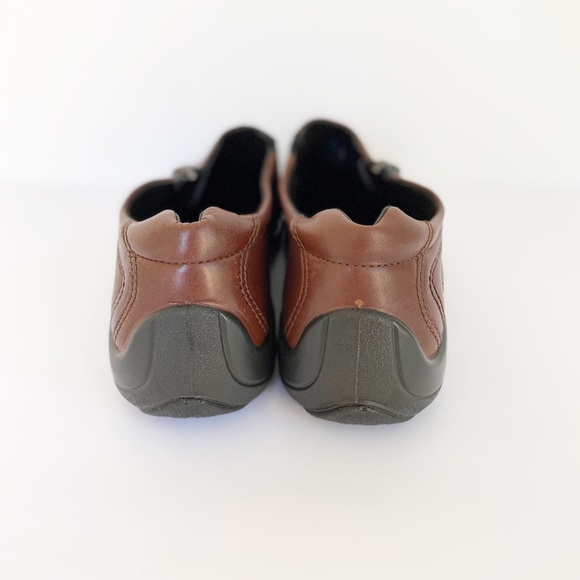 Ecco Brown Leather Slip-On Loafers Size 6.5 - Picture 4 of 8